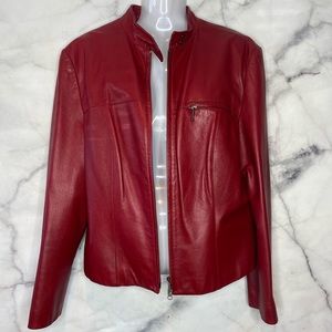 DANIER LIKE NEW BEAUTIFUL RED LEATHER W LINING